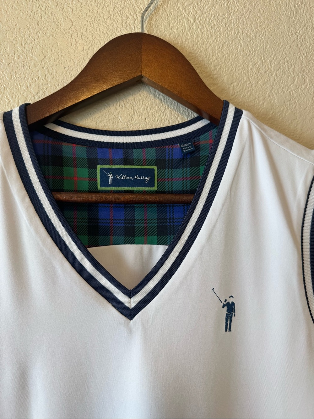 William Murray White Stretch Fabric Top - Picture 2 of 5